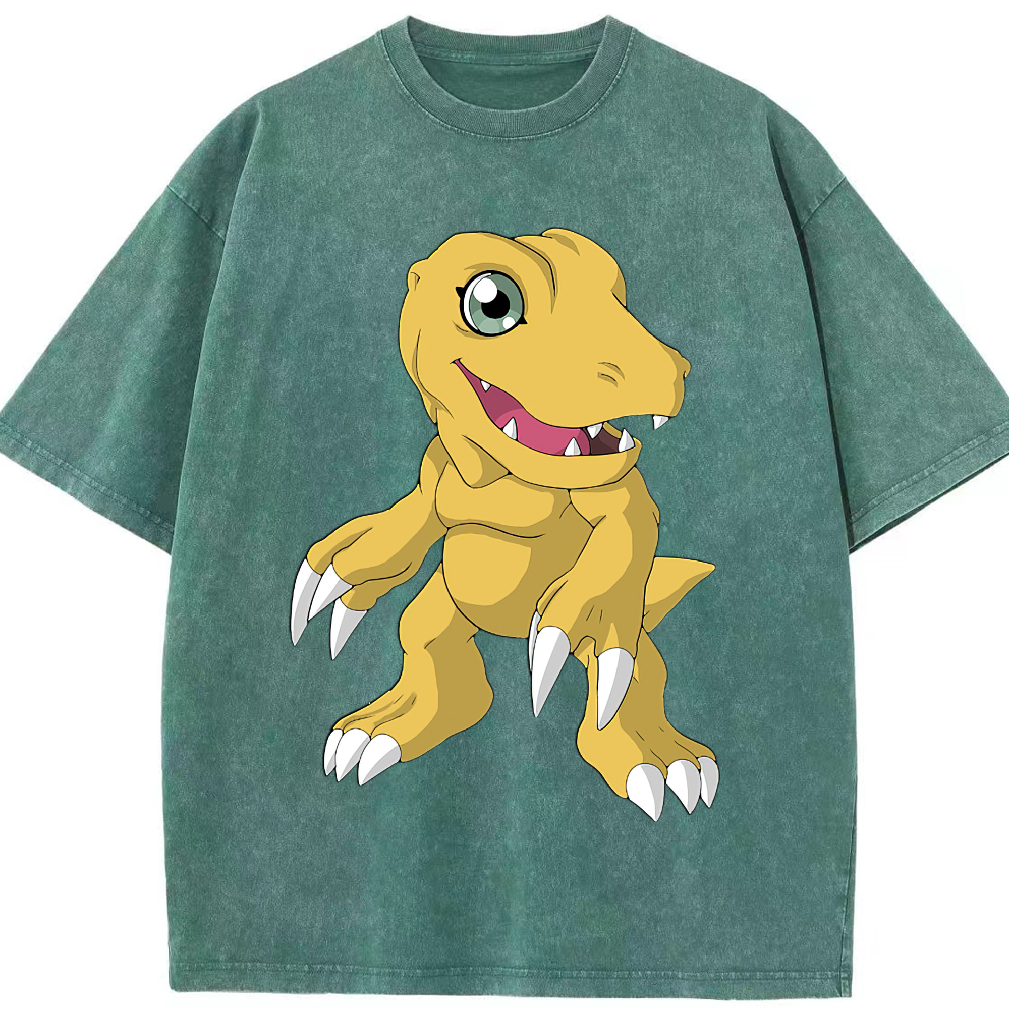 （画像用） Digimon デジタルモンスター/デジモン 綿100% ヴィンテージ風 半袖Tシャツ（フロントプリント）
